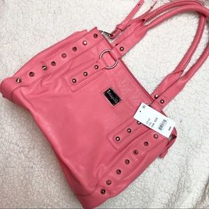 BETSEYVILLE hot pink studded purse